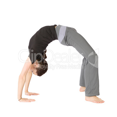 Woman in Bridge Stretching Pose