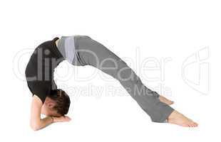 Woman in Bridge Stretching Pose