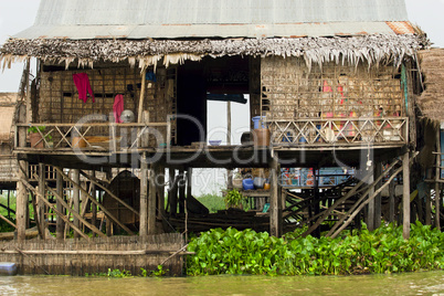 Rural Fishermen Houses in Cambodia