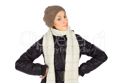Confident Woman in Winter Fashion