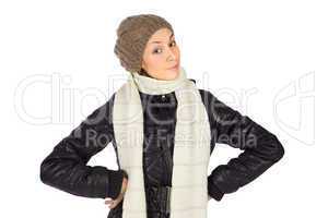 Confident Woman in Winter Fashion