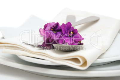 Cutlery with violet