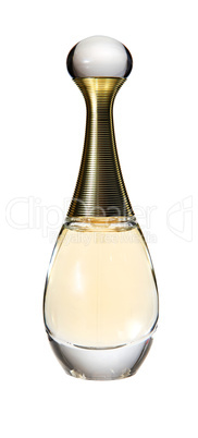 A perfume bottle on the white