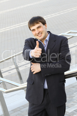 Businessman With Thumb Up