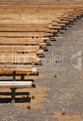 Outdoor Wooden Amphitheater Seating Abstract