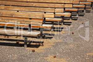 Outdoor Wooden Amphitheater Seating Abstract