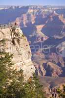 Woman Enjoys the Beautiful Grand Canyon Landscape View