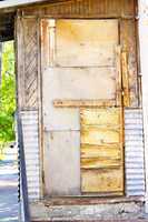 old shaky wooden door
