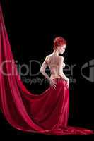 Gorgeous nude red woman in light
