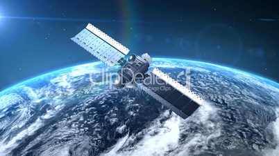 Satellite is orbiting the Earth