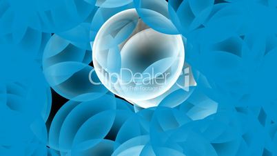3d blue glass balls rise.aura,beams,transparent,energy,flare,flowing,