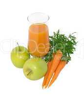 Carrot juice with apples and carrots