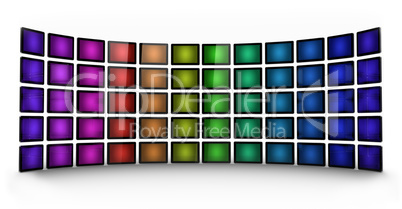 Presentation wall - coloured