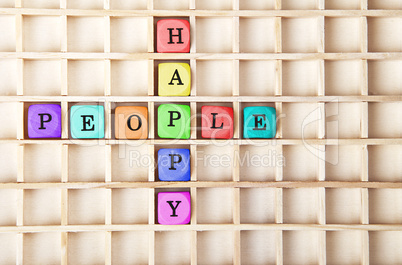 Colorful happy people crossword