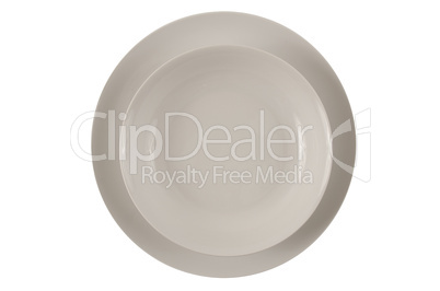Round white plates