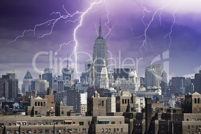 Storm approaching New York City