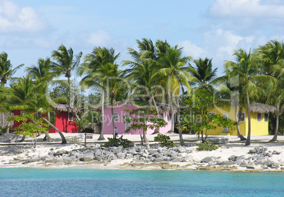 Small and Coloured Homes on the Coast of Santo Domingo