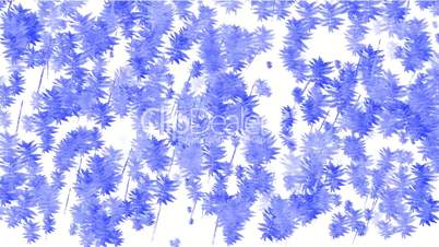 blue swing leaves,watercolor style,spring scenery.botany,environment,fresh,garden,grass,spring,growing,wind,branch,