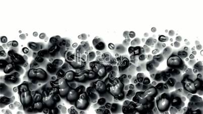 black boil colloid bubble,like as cells and virus.Fountain,water,spray,river,lake,sea,ocean,Bacteria,microbes,