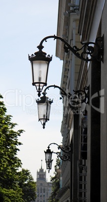 Retro street lanterns