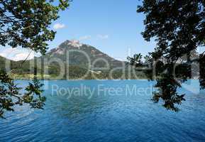 Alpine lake and mountains in Salzkammergut, Austria