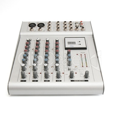 Small sound mixer console isolated