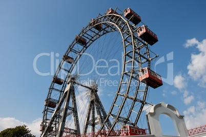 Big ferris, or observation, wheel in amusement park