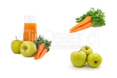 Carrot juice with apples and carrots