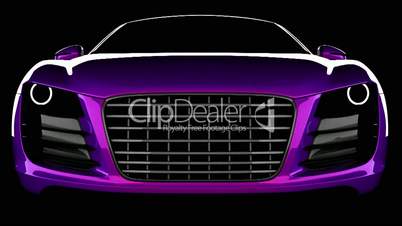 violetter Sportwagen