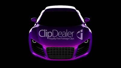 violetter Sportwagen