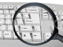 The keyboard and magnifier