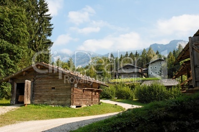 Peasants' houses and barns in Open Air Museum