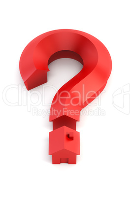 Question mark isolated 3d render