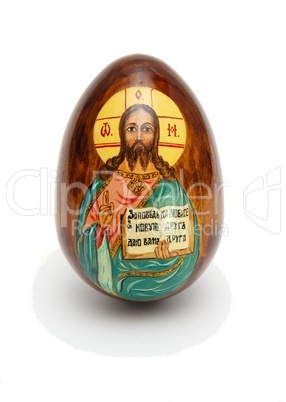 Russian easter egg with Jesus Christ