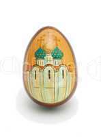 Russian easter egg on white background