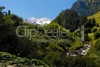 Snow top of Grossglockner, the highest Austrian mountain