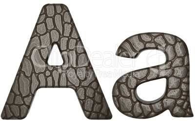 Alligator skin font A lowercase and capital letters
