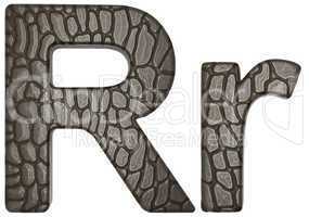 Alligator skin font R lowercase and capital letters