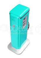 Blue fuel pump isolated over white