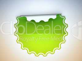 Green spotted round sticker or label