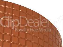Large curved chocolate bar