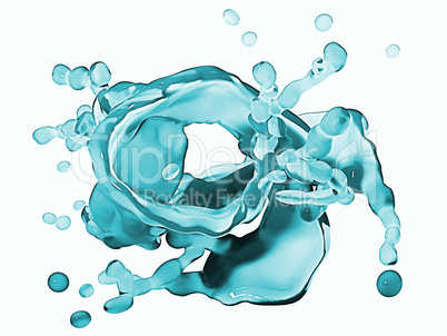 Purity: Splash of water with droplets isolated