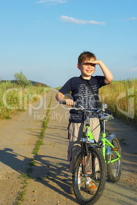 The boy on road