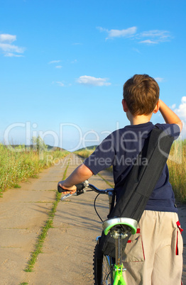 The boy on road