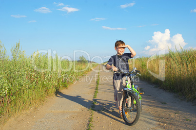 The boy on road