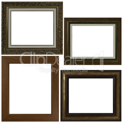 Four antique picture frames