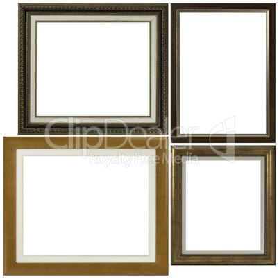 Four antique picture frames