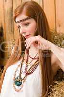 Fashion model - Hippie red-hair young woman