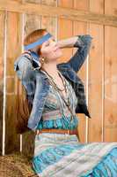 Fashion model - Hippie young red-hair woman