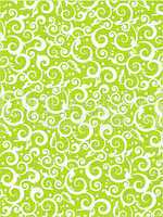 Scrolls and swirls floral pattern fresh green background